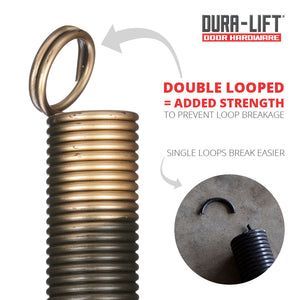 DURA-LIFT 180 lb Heavy-Duty Doubled-Looped Garage Door Extension Spring (2-Pack)