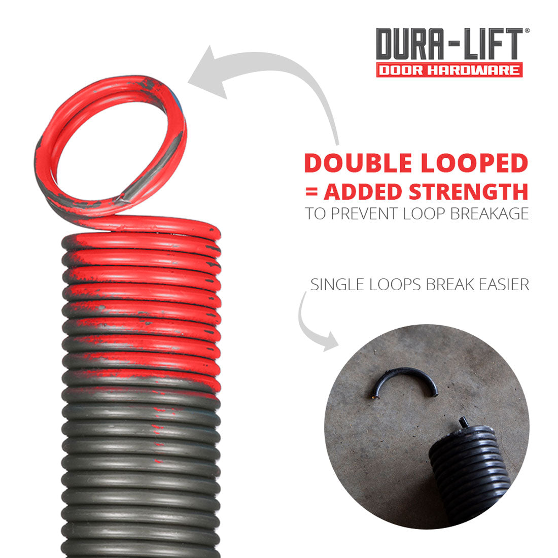 DURA-LIFT 150 lb Heavy-Duty Doubled-Looped Garage Door Extension Spring (2-Pack) DLER150