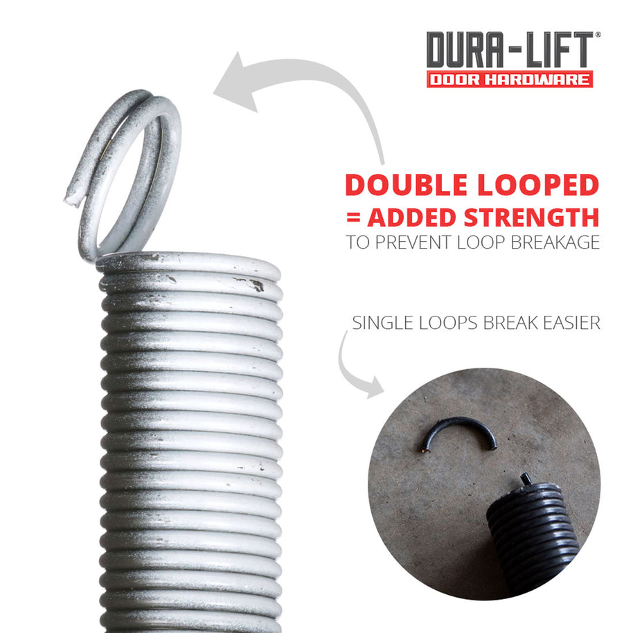DURA-LIFT 110 lb Heavy-Duty Doubled-Looped Garage Door Extension Spring (2-Pack)-DLEW110