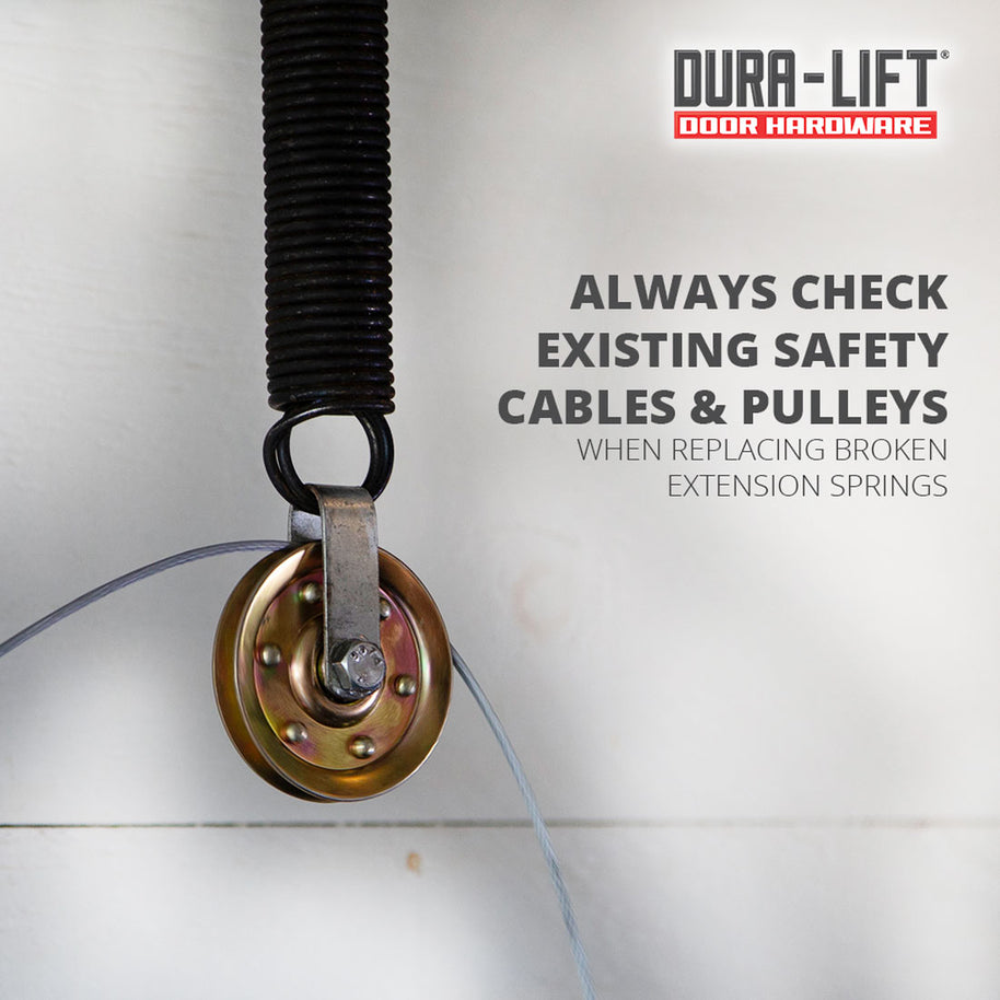 DURA-LIFT 130 lb Heavy-Duty Doubled-Looped Garage Door Extension Spring (2-Pack)-DLEY130