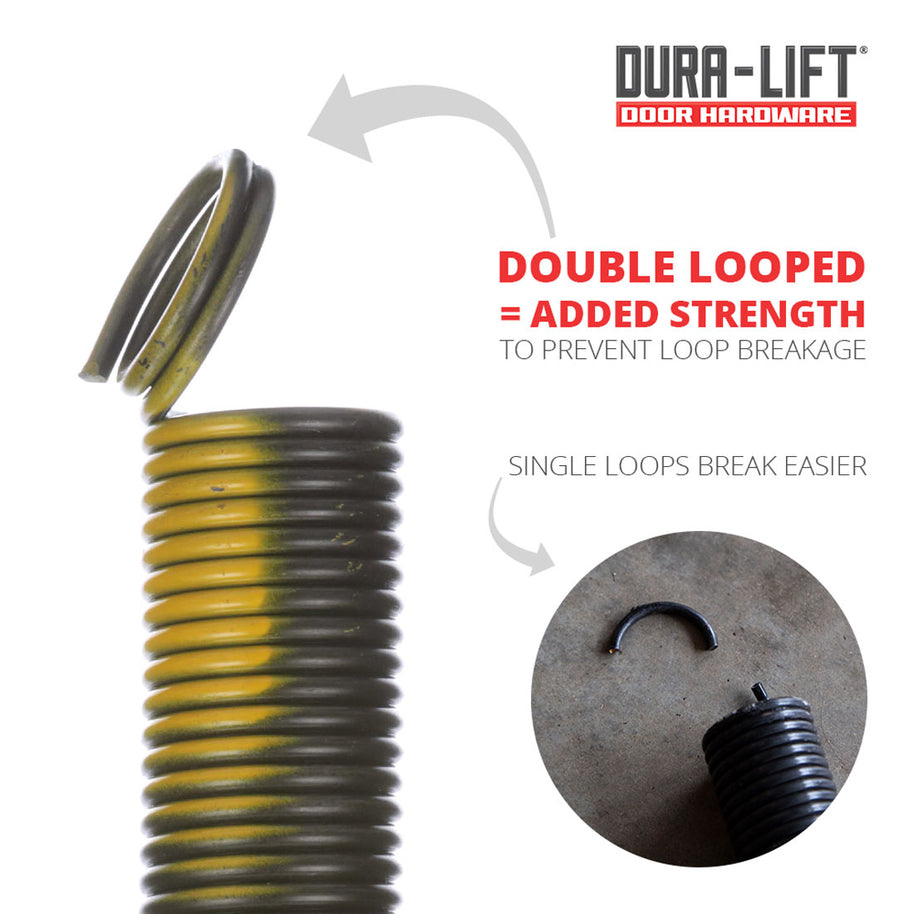DURA-LIFT 130 lb Heavy-Duty Doubled-Looped Garage Door Extension Spring (2-Pack)-DLEY130