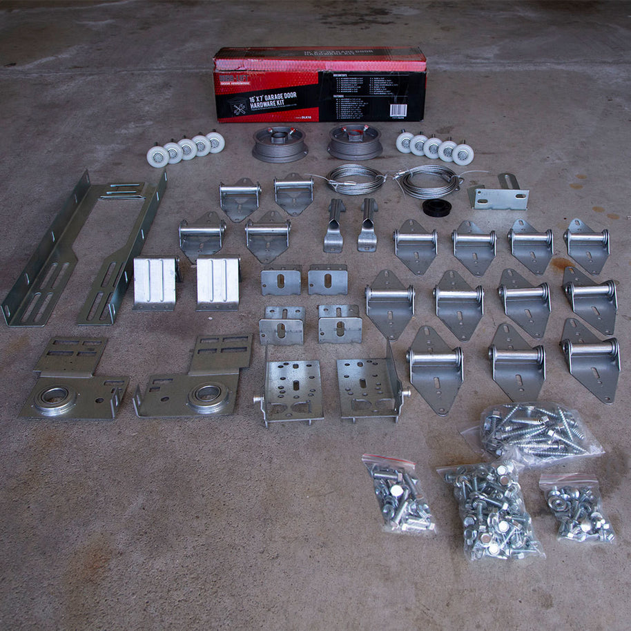 DURA-LIFT 16' x 7' Garage Door Premium Hardware Parts Installation Box-DLK16