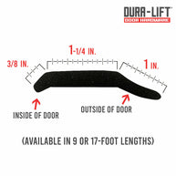 DURA-LIFT Nail-In Rubber Garage Door Bottom Seal for Wood Doors