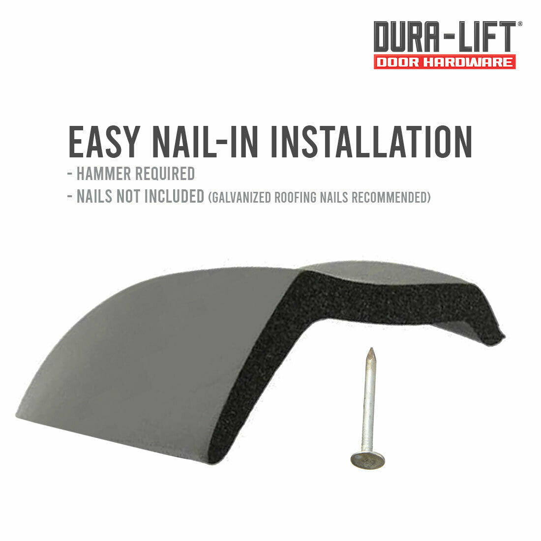 DURA-LIFT Nail-In Rubber Garage Door Bottom Seal for Wood Doors