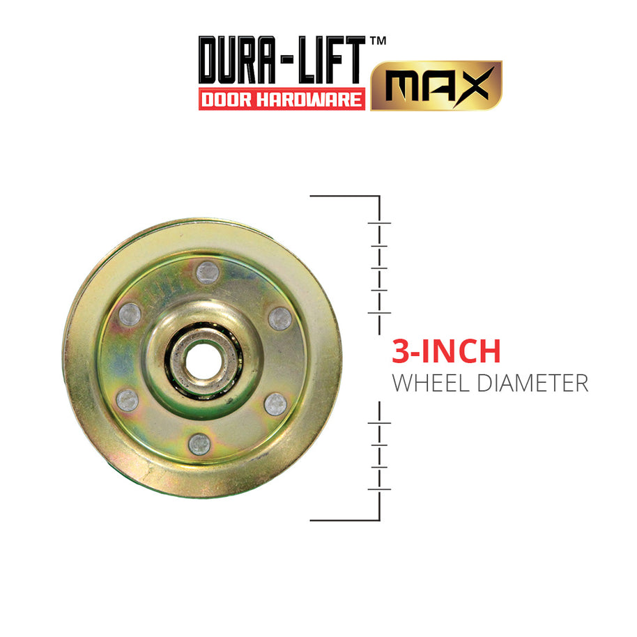 DURA-LIFT Heavy-Duty 3" Garage Door Pulley with Sheave (2-Pack)-DLAP3HD