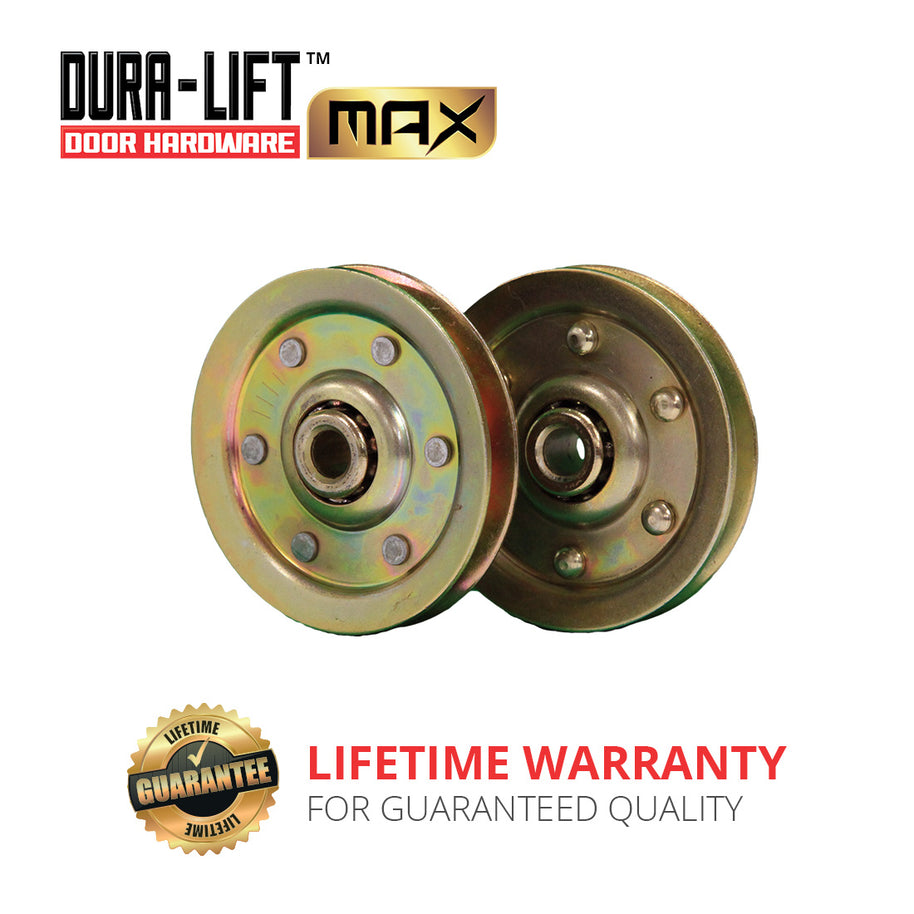DURA-LIFT Heavy-Duty 3" Garage Door Pulley with Sheave (2-Pack)-DLAP3HD