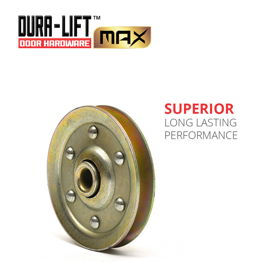 DURA-LIFT Heavy-Duty 3" Garage Door Pulley with Sheave (2-Pack)-DLAP3HD